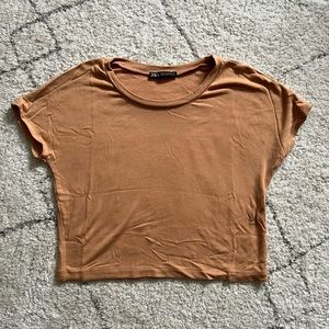 Zara crop top tee